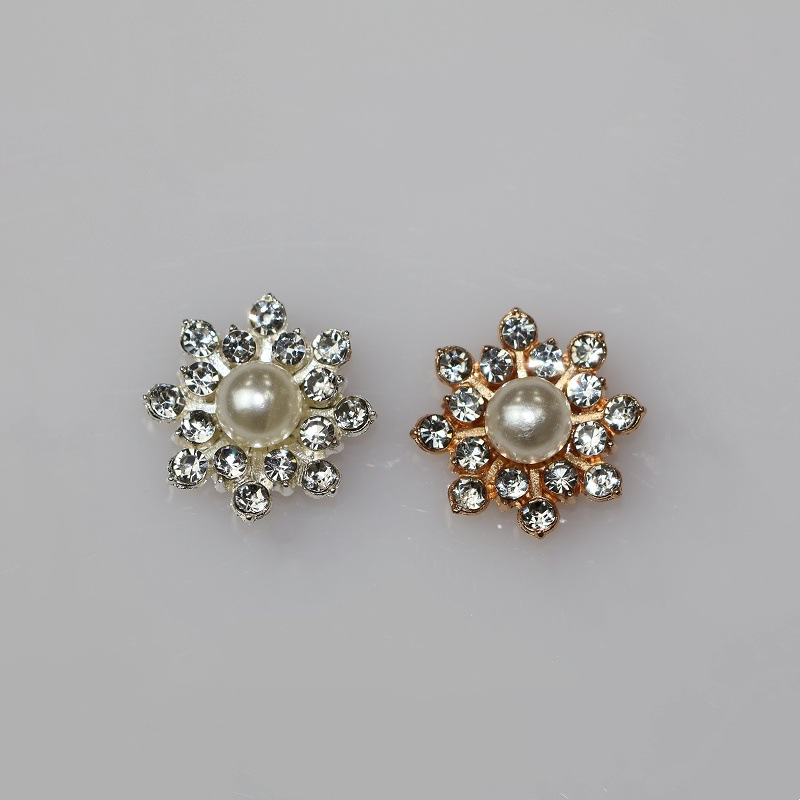 爆款DIY手工水钻花朵珍珠雪花合金配件发饰鞋箱包材料厂家直销产品图