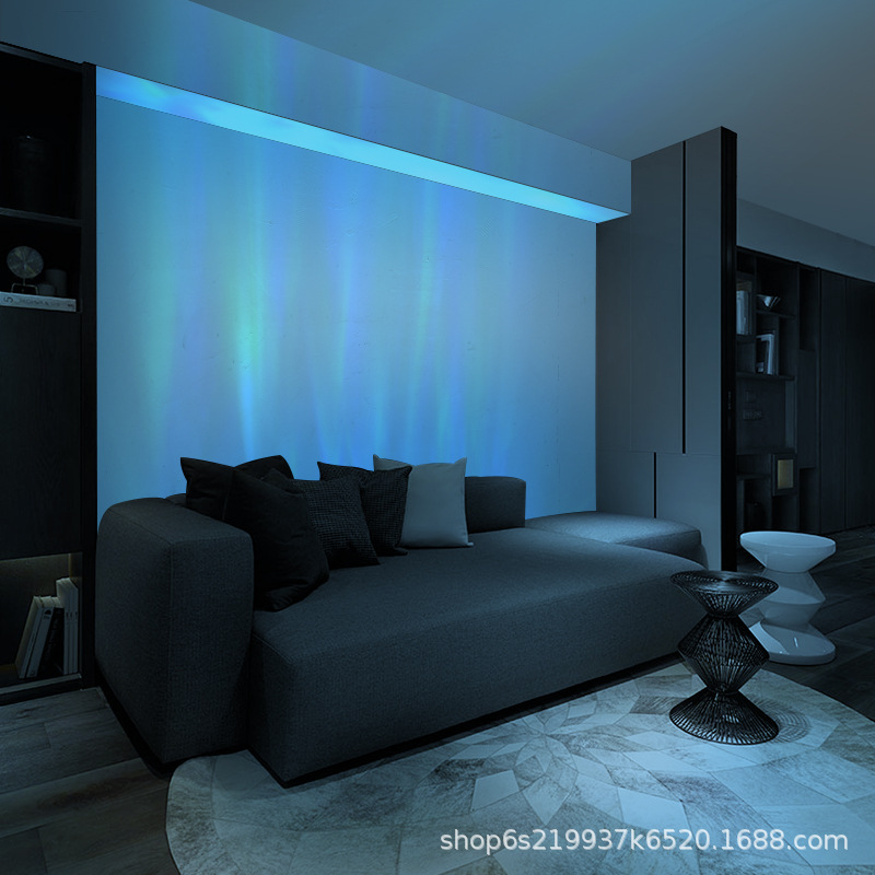 Wholesale 3D dynamic water ripple flame wall washer light, projection wall light, living room, bedroom and bar decorative background wall ambient light Application Scenario