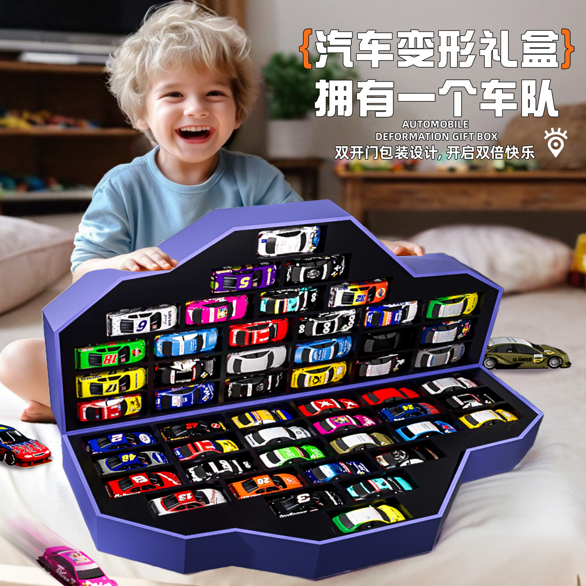 迷你合金铁皮仿真模型赛车回力小汽车儿童玩具礼品套装elm