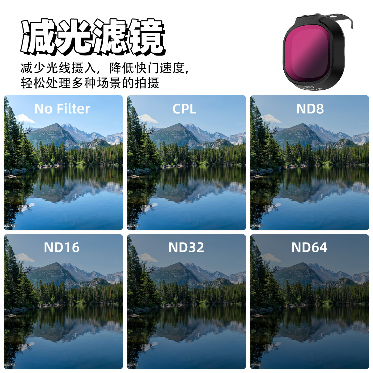 适用大疆DJI NEO2滤镜掌上无人机偏振镜飞行相机柔光镜减光镜配件详情6