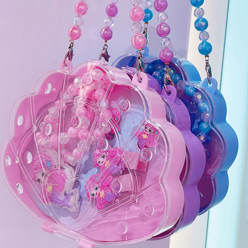 Children's Jewelry Gift Box Handbag Set Children's Birthday Gift Cute Girl Creative Necklace Clip Specification drawing