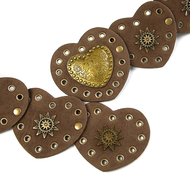 Love Velvet Leather Splicing Punk Style Riveted Women's Belt American Fashion Vintage Vintage Goulard Waist Cover Application Scenario
