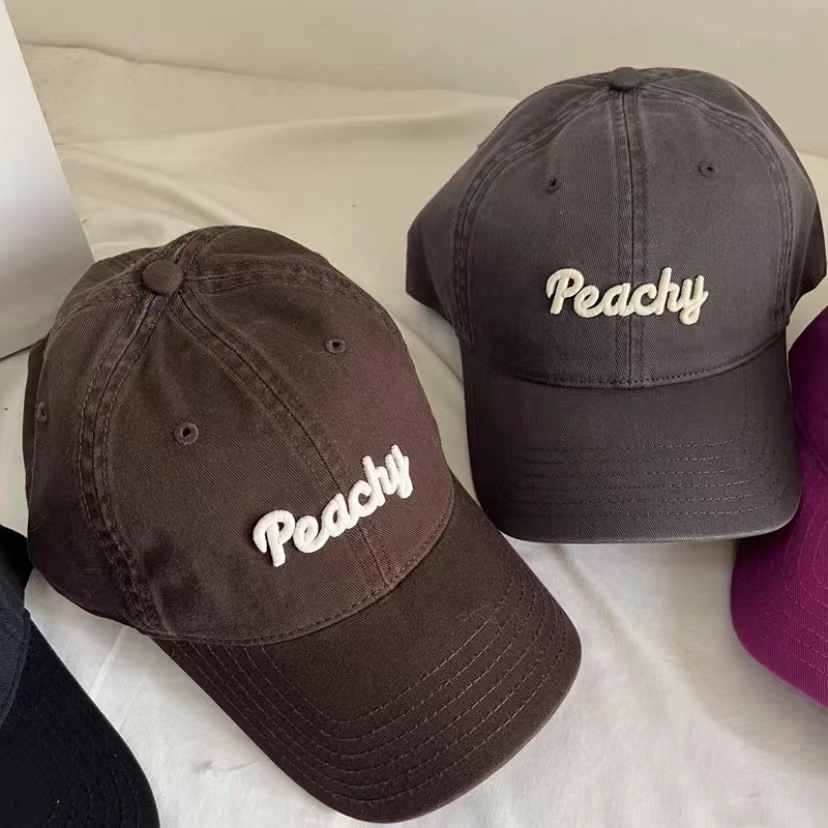 梅子色显白帽细节图