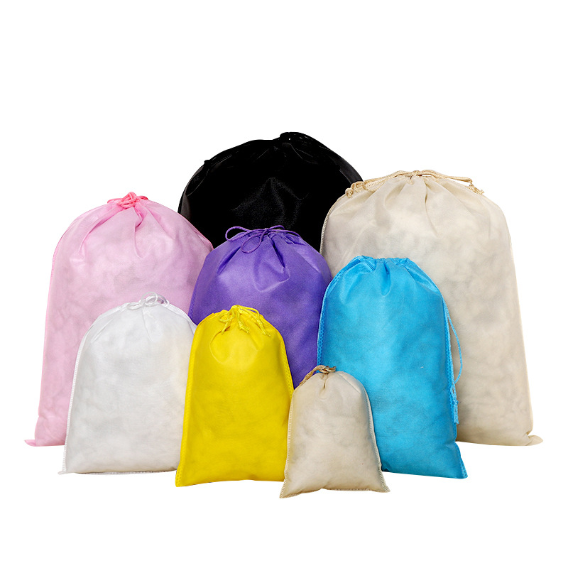 Non-woven fabric drawstring bags, dust-proof storage bags, laundry bags, clothing, shoes, toy packaging bags, can be printed with logos Item Picture