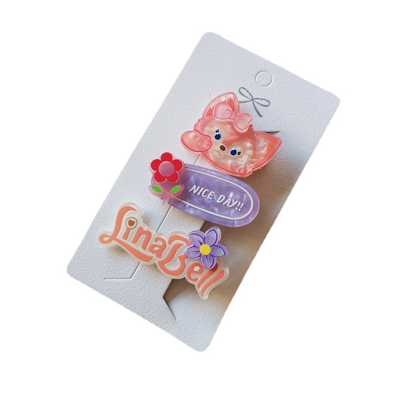 Korean Cartoon Children's Hair Clip Animal Hair Clip Girl Hair Accessories Cute Bunny Head Baby Bangs Clip Item Picture