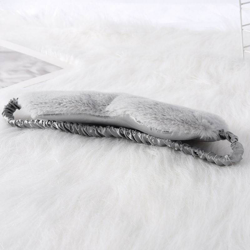Imitation Rabbit Hair Eye Mask Shade Plush Eye Mask Breathable Skin Care Sleep Mask Cartoon Eye Mask Autumn And Winter Home Outdoor Light Shade Sleep Mask Specification drawing