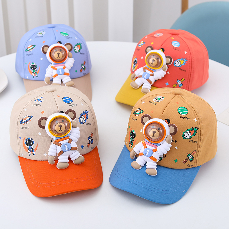Children's hats, thin cartoon baseball caps for spring and autumn, baseball caps for boys and girls, sunshade hats for babies, and sun protection hats are so cute