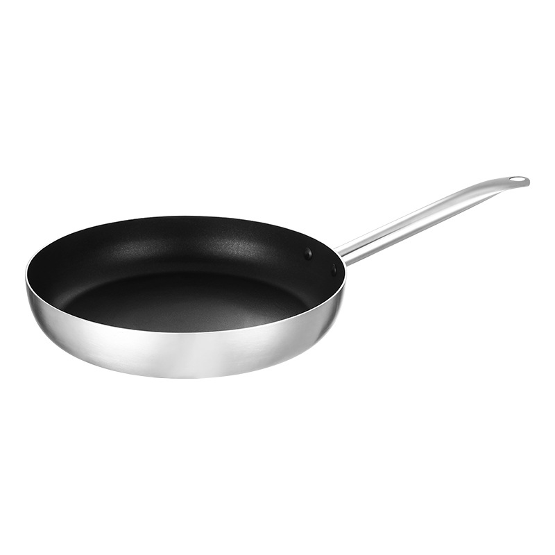 Commercial frying pans, flat pans, aluminum alloy single-bottom non-stick pans, household smoke-free stir-frying pans, steak frying pans, frying plates Item Picture