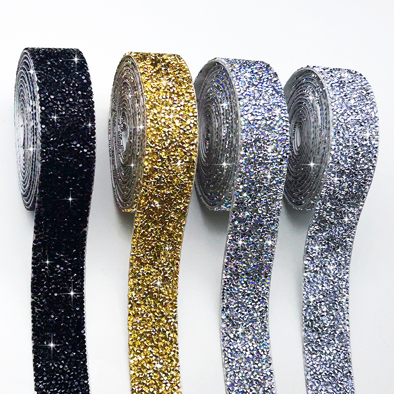 Cross Border Resin Rhinestone Self-Adhesive Hot Melt Adhesive Resin Drill Stick Clothing Shoes Bag Dress Belt Resin Drill Belt Drill Strip Item Picture
