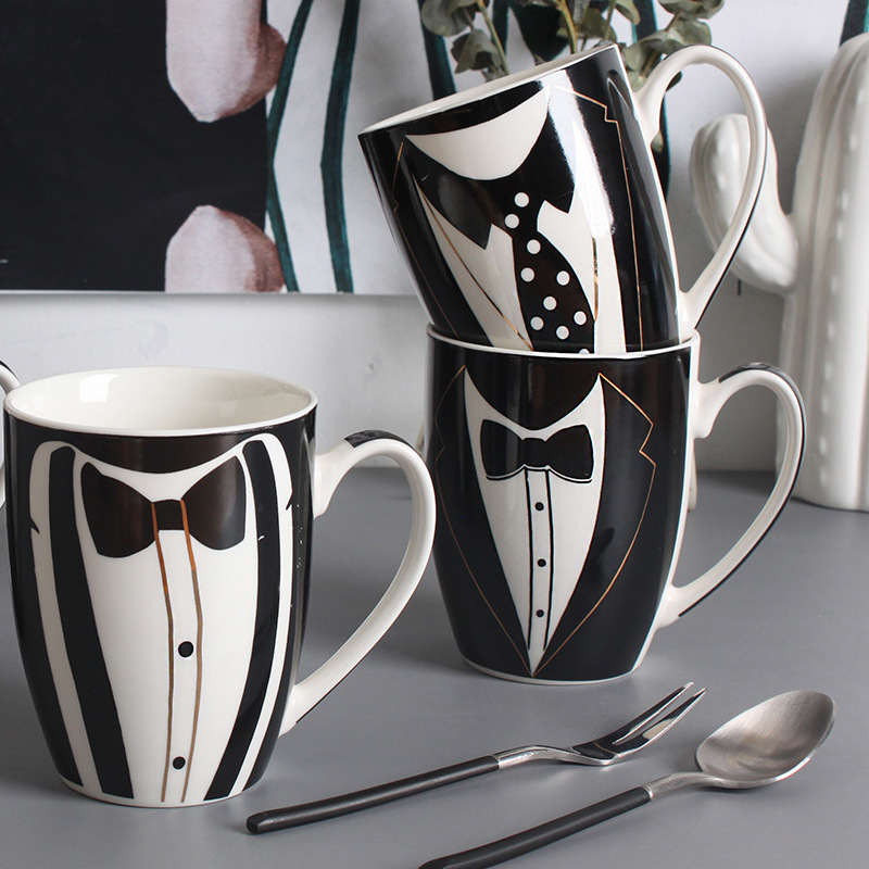 Drinking Cup Creative Teacup Ceramic Cup Drinking Cup Home Mug Large Capacity Office Coffee Cup Breakfast Cup Specification drawing