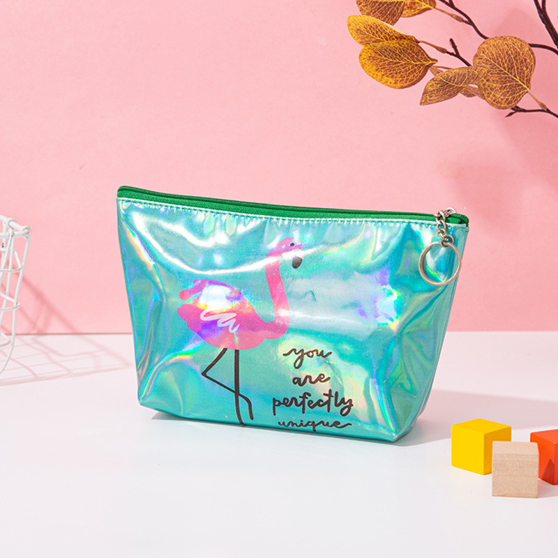 New fresh and cute little makeup bag, coin purse, large-capacity zipper, waterproof girls' sanitary napkin storage bag details Picture