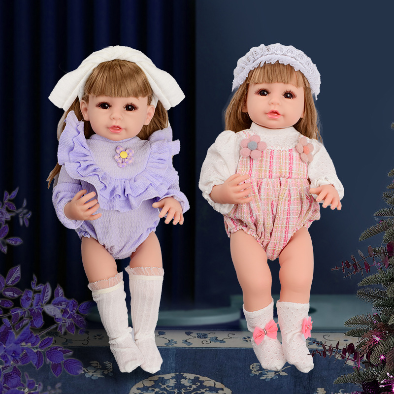 Wholesale of cross-border new rebirth doll full vinyl 55cm toy doll girl simulation baby Specification image