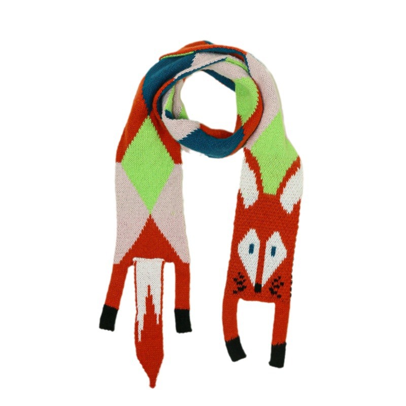 Cute Fox Plush Scarf Winter Female 2023 New Instagram Cartoon Furry Warm Student Bib Item Picture