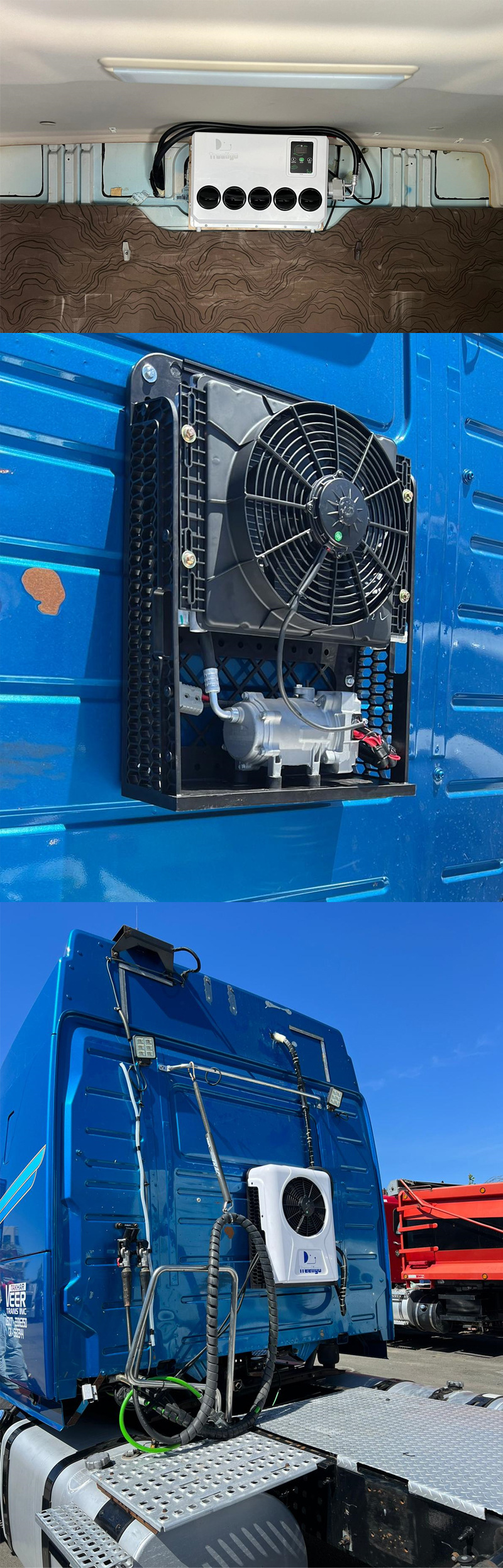 源头工厂汽车空调12v24v立式分体机电动冷暖变频车载房车驻车空调详情15
