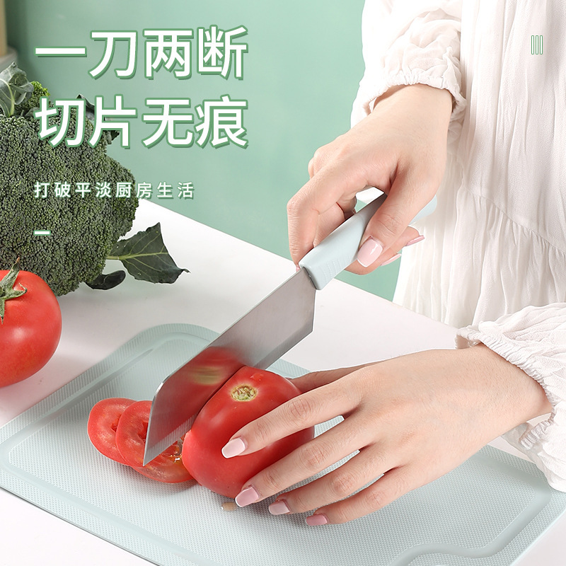 Household stainless steel kitchen knife set, kitchen knives, cutting boards, fruit peelers, 5 pieces of knives, gifts, complete set of complementary foods details Picture