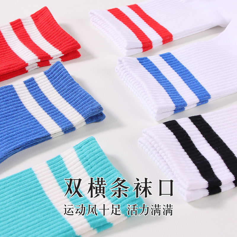 袜子女秋冬新款学院风学生袜双横条女袜学校统一配礼服校服袜批发