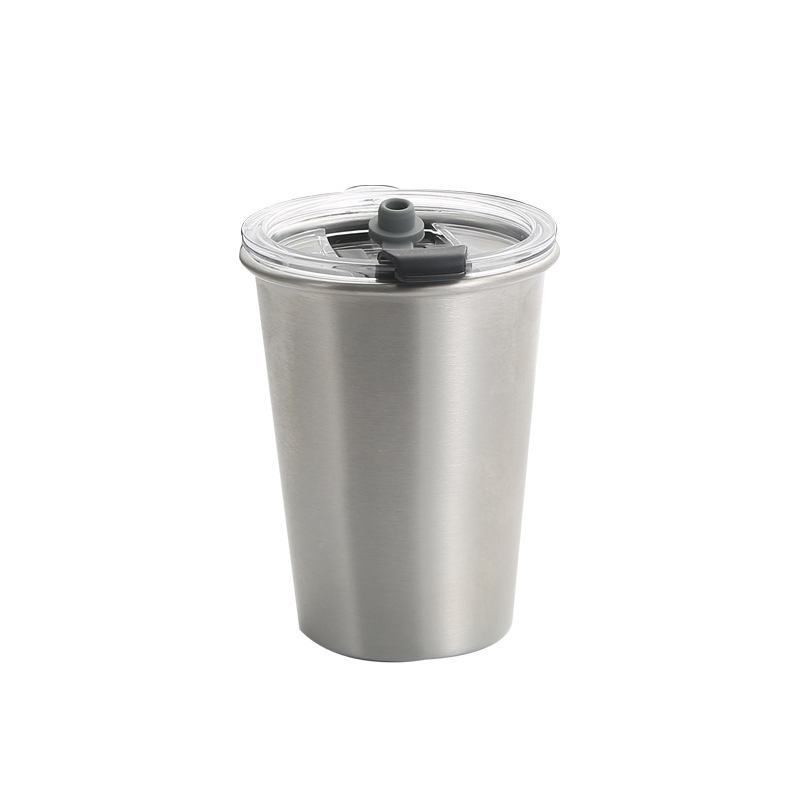Best-selling cross-border stainless steel cups with straws, large-capacity cups wholesale, portable coffee cups with high appearance standards, creative straws Item Picture