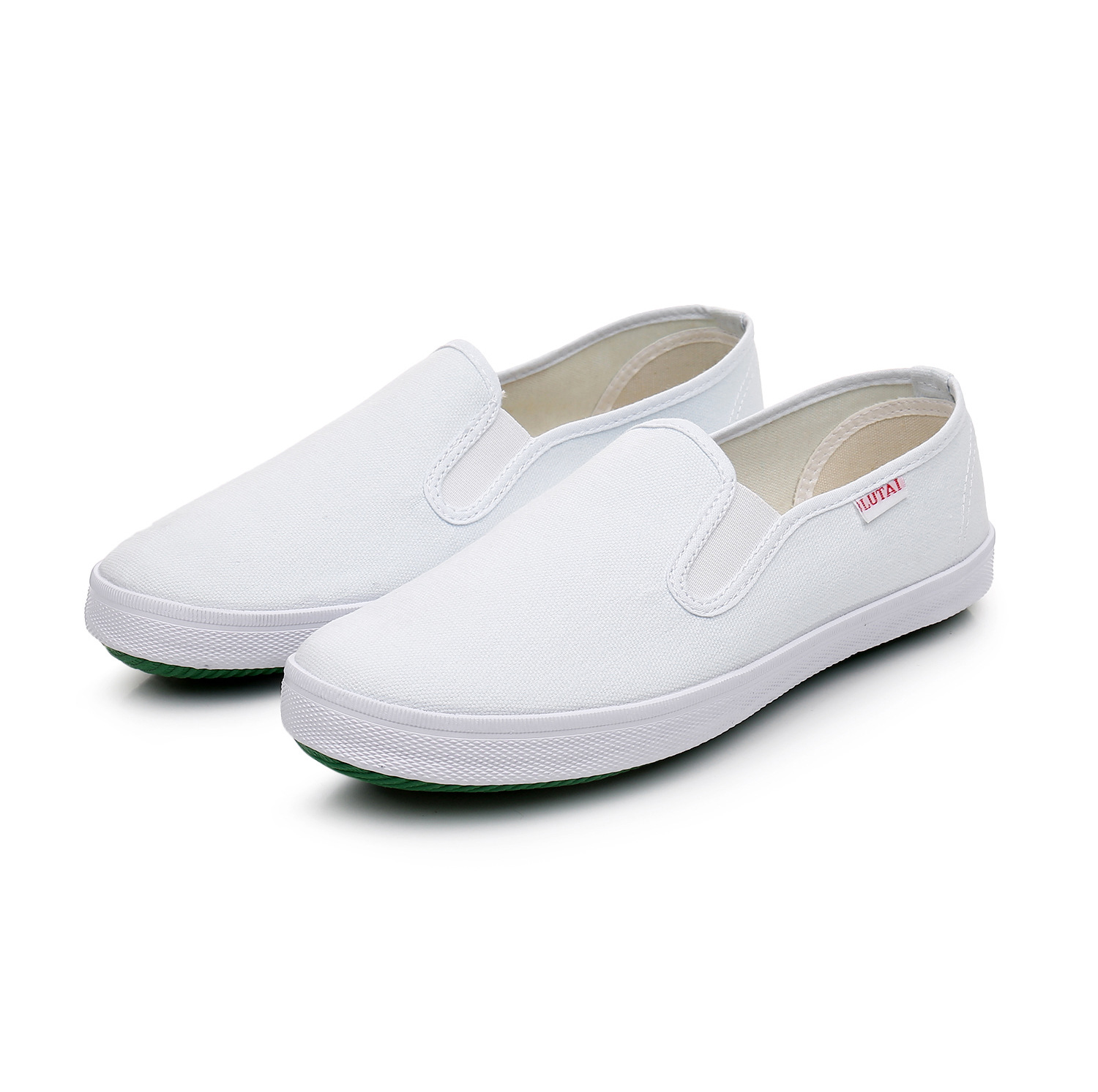 Lutai Factory wholesals couple canvas shoes, autumn shoes, men's and women's casual and simple white shoes, student shoes, and low-top sneakers Item Picture