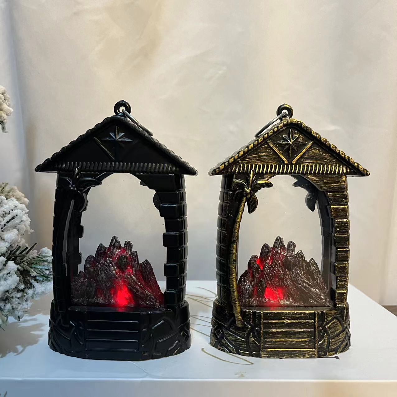 Christmas Ornaments Santa Claus Glow House Atmosphere Nightlight Tabletop Ornaments Specification drawing