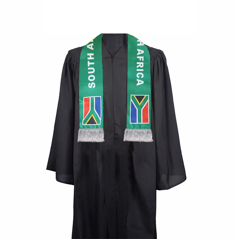 Africa Cup of Nations fan scarf, polyester double-sided fringed satin club football scarf, event cheering fan supplies Application Scenario