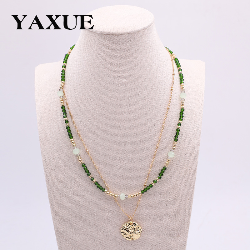 Fashion Vintage Assorted Beaded Women's Necklaces Niche Design Folded Choker Jewelry Wholesale