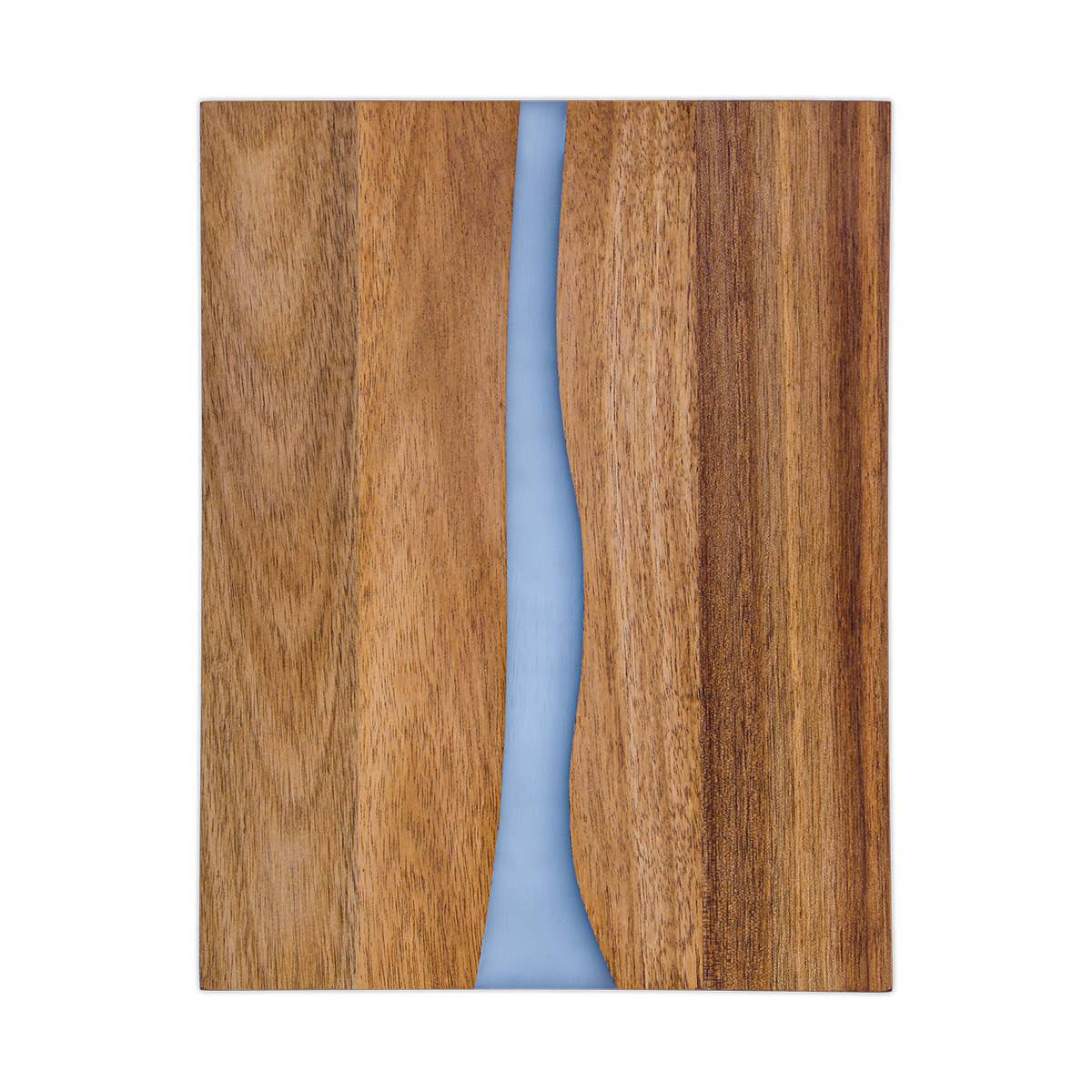 Resin river acacia wood spliced cutting board, blue epoxy resin process solid wood cutting board, household cutting board details Picture
