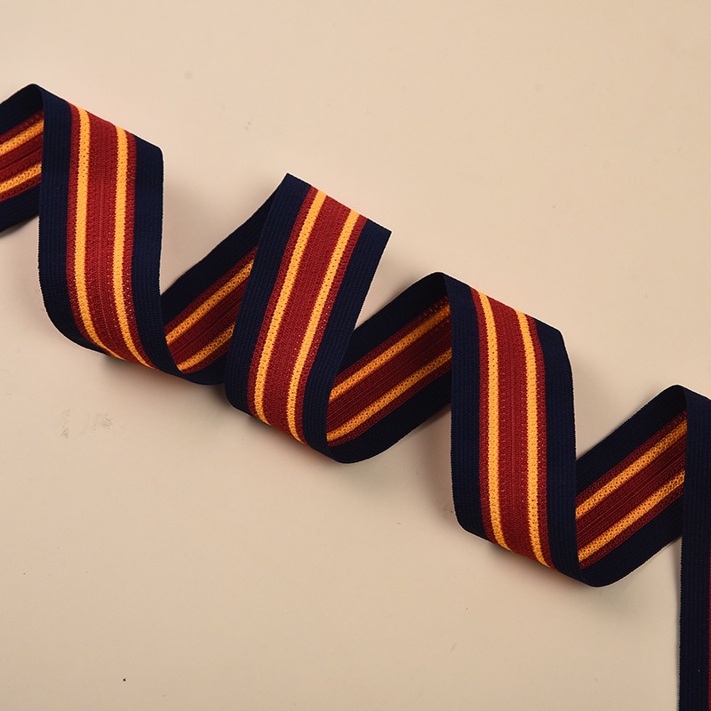 Sportswear Ball Suit Yarn-Dyed Ribbon Collar Cuff Webbing Jersey Webbing Striped Intercolored Webbing Side Strip details Picture