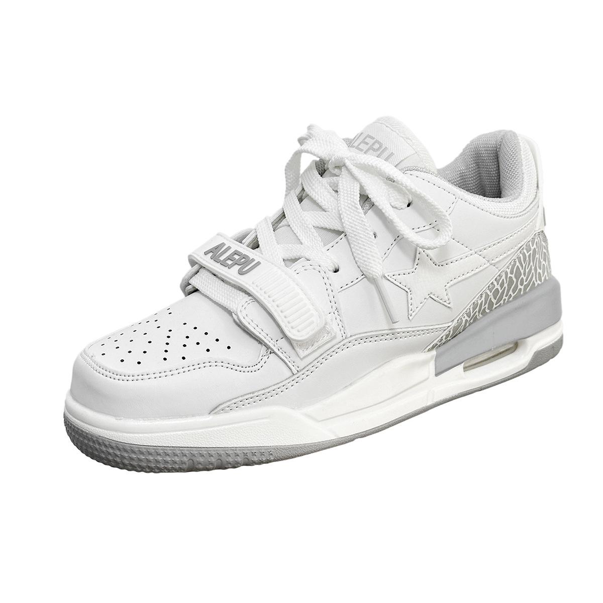 The Tide Ins Male And Female Students Air Cushion Shoes Joker Velcro Chic Couples Leisure Platform Sandals Wet Shoes Item Picture