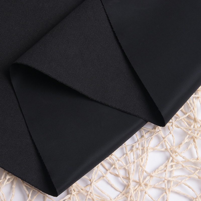 Memory Composite Fabric Black Stock Supply Oxford Cloth Waterproof Cloth Plain Cloth Men's Backpack Fabric details Picture