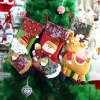 New cross-border faux linen Christmas socks, Christmas tree pendants, gift bags, candy bags, Christmas decorative socks details Picture