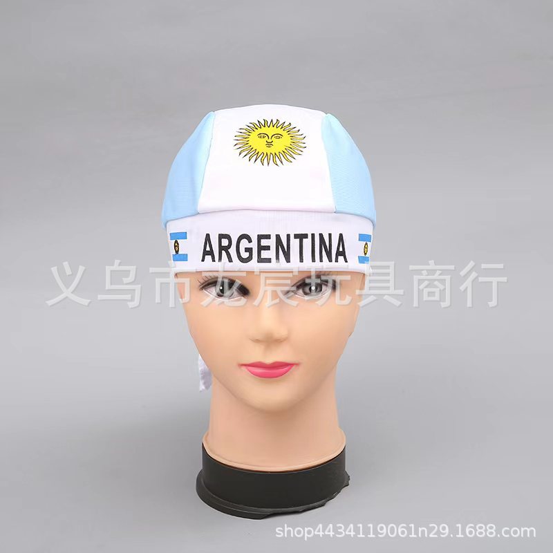 厂家直供世界杯阿根廷球迷帽 各国海盗帽 各国国旗帽 针织帽详情图1