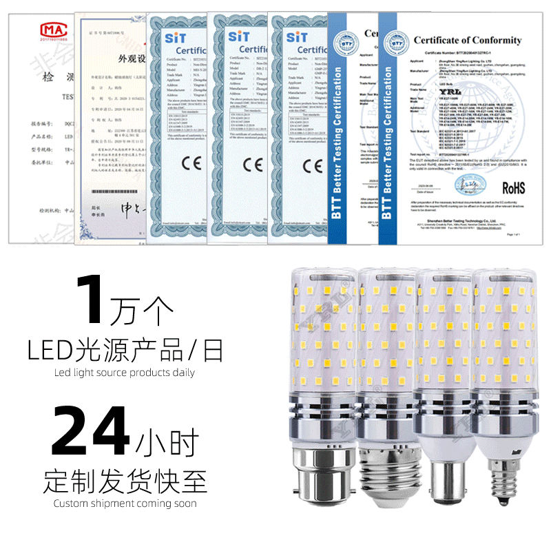 New led corn bulb indoor living room chandelier E27B22 socket warm light energy-saving wall lamp bulb manufacturer wholesale Application Scenario