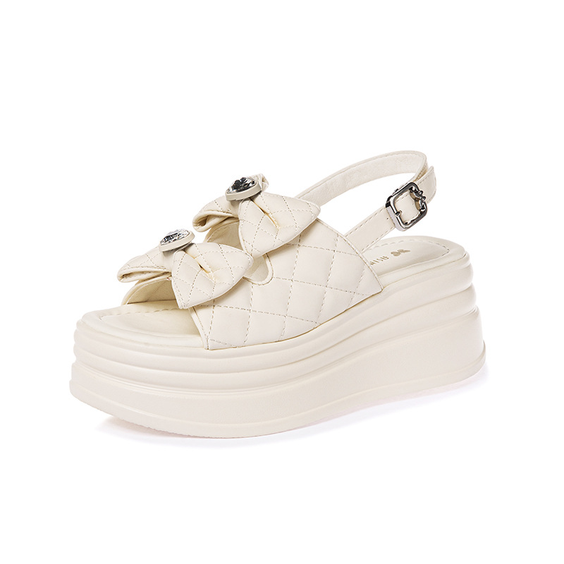 Platform Sandals Women 2024 Summer New Height-Raising Fashion All-In-One Sponge Roman Beach Shoes Small Women's Shoes Item Picture