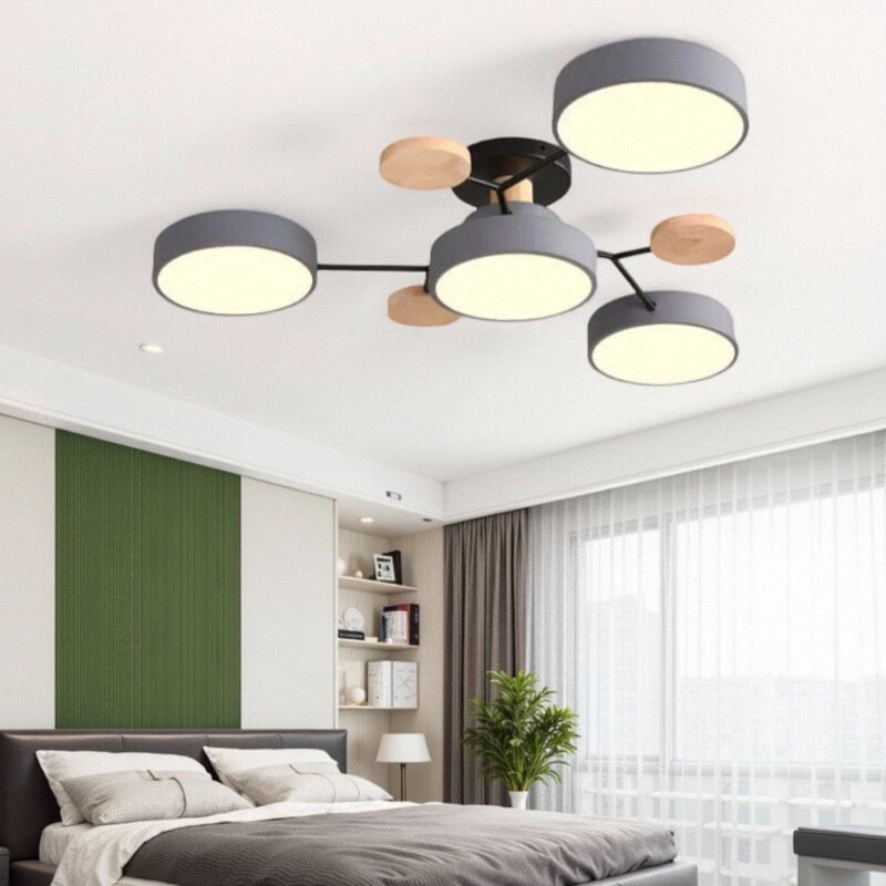 Cross border new nordic wind multihead techo moderno y minimalista comedor dormitorio lámpara principal macaron estilo europeo sala de estar faros