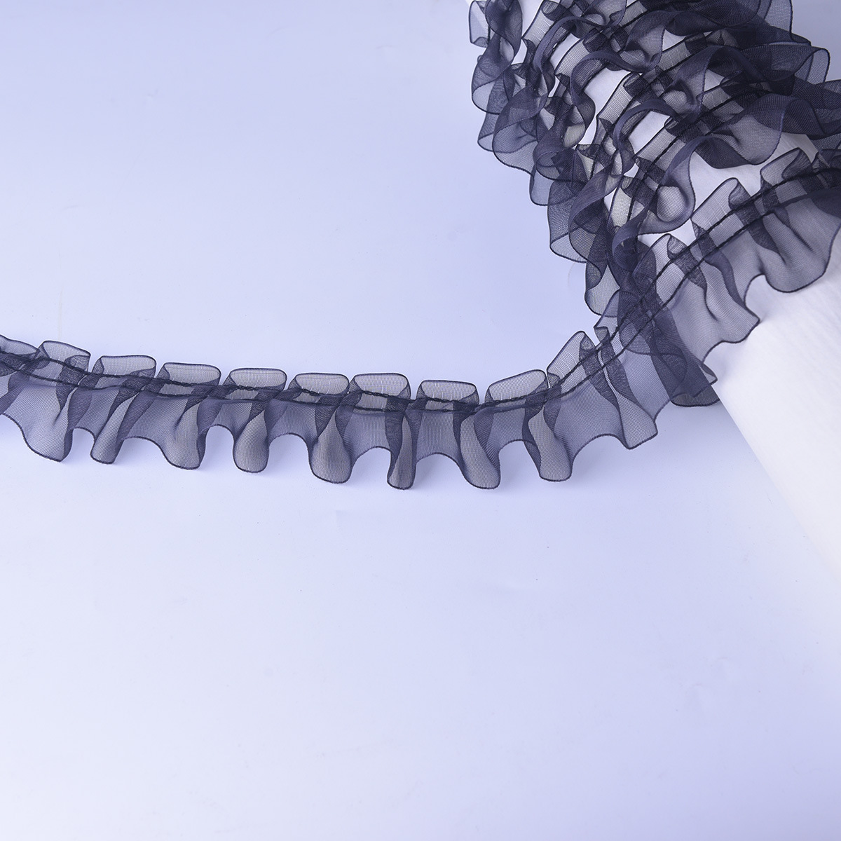 4cm snow yarn with pleated lace, handmade diy clothing accessories, lace ribbon pleated skirt hem, curtain accessories Item Picture