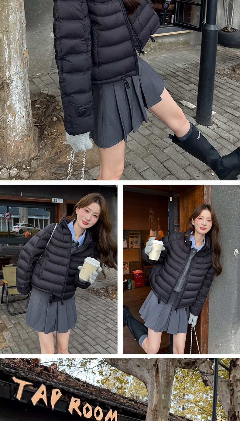 90 White duck down short rib down jacket for women 2025 Winter bestseller, versatile and not picky about the wearer. The loose coat is super beautiful pic 10