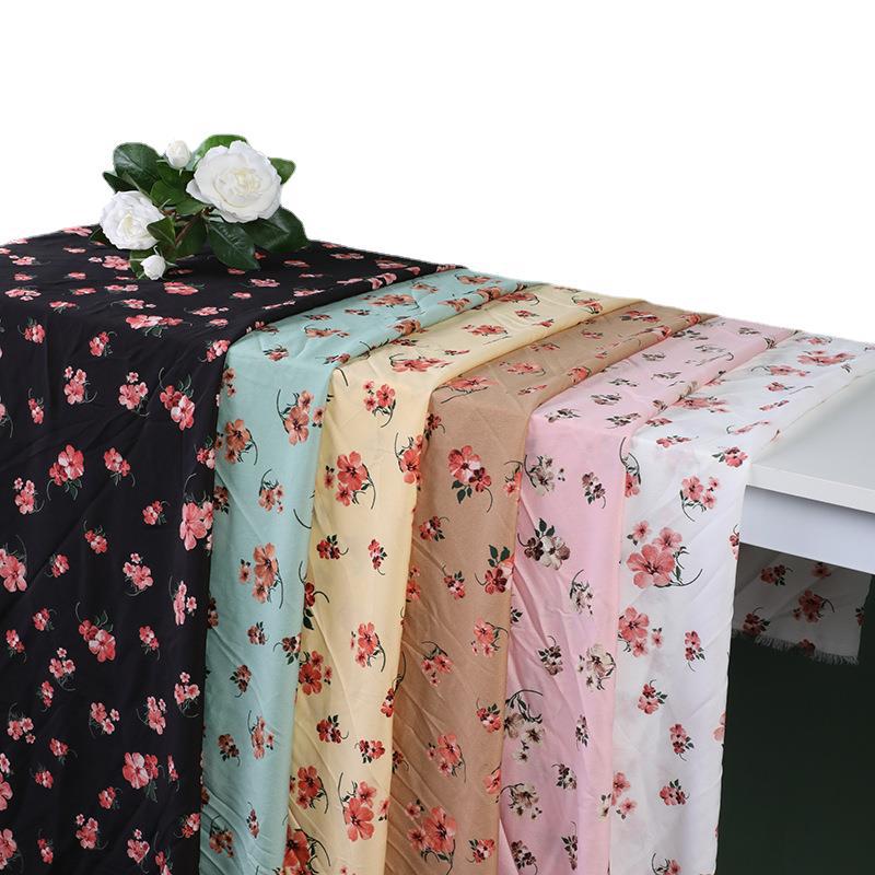 South Korea Silk Large Floral Printed Cloth Hanfu Ancient Clothing Printed Fabric Fashion Dress Floral Fabric Item Picture