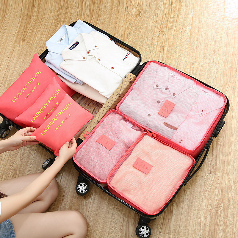 A 6-piece travel storage bag set Specification image