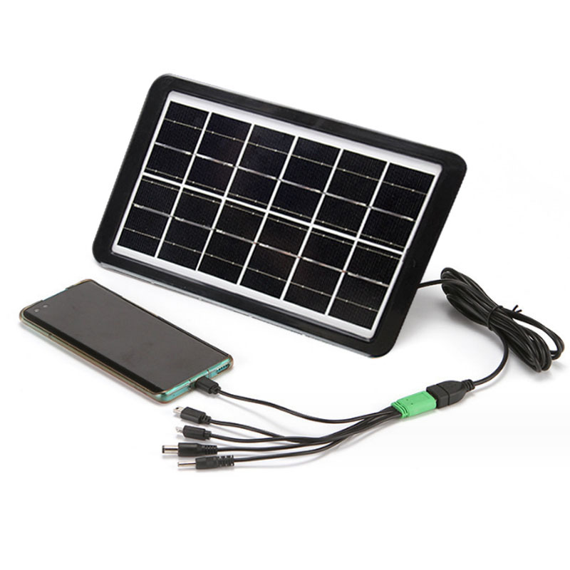 6V3w Solar Panel Outdoor Solar Panel Can Be Charged Mobile Phone Power Generation Panel Outdoor Photovoltaic Power Supply System Panel Application Scenario