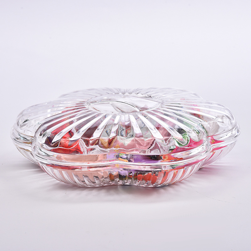 European Acrylic Dry Fruit Tray Division With Cover Candy Melon Seed Storage Box Stall Supply Transparent Fruit Tray details Picture