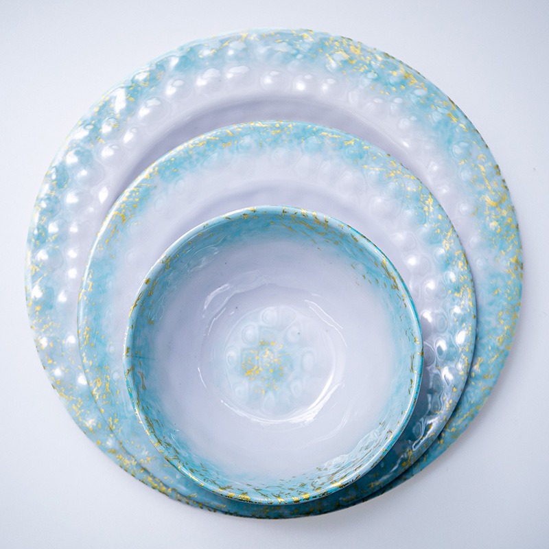 Melamine plates, melamine plates, melamine tableware, plates, melamine plates, buffet plates, 11-inch melamine tableware