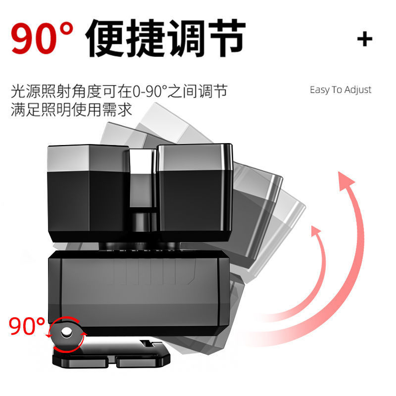 New cross-border strong headlight led five-head aircraft light, usb charging head-mounted small flashlight, outdoor miner's lamp headlight Specification image