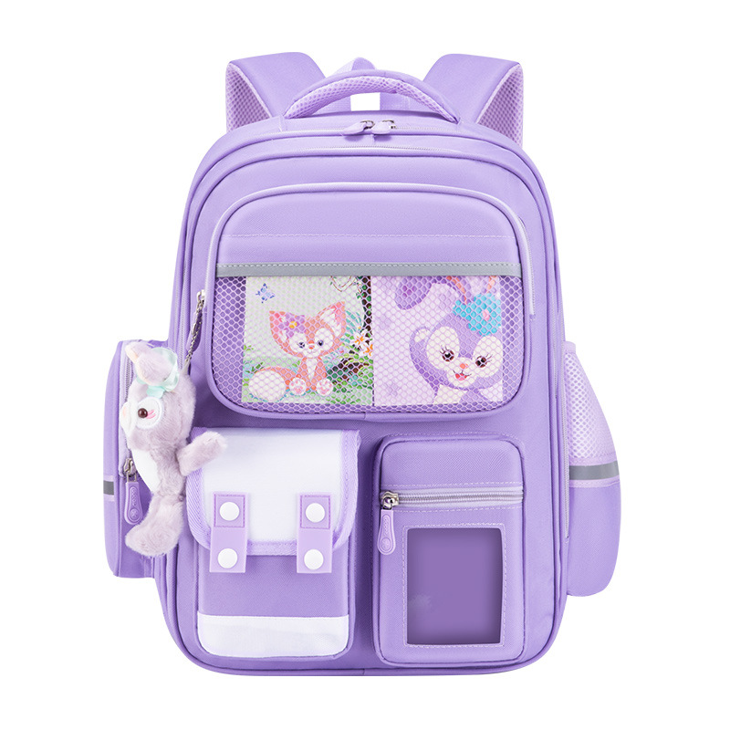 New Children's Load Reduction Large Capacity Backpack Primary School Students 123-6 Korean Version Of Spine Protection Schoolbag Item Picture
