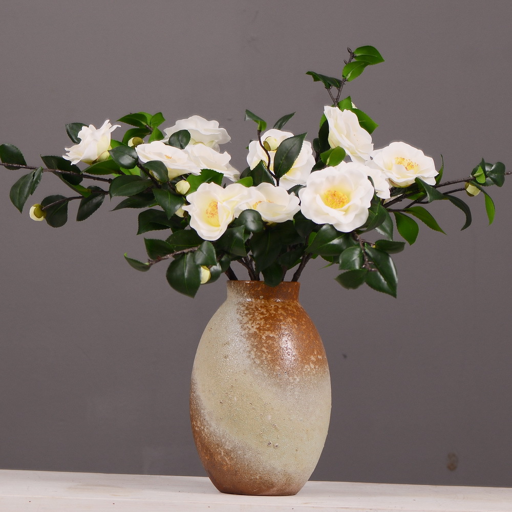 High-end artificial camellia wholesale from the original factory, ins home, hotel, banquet table flowers, cross-border details Picture