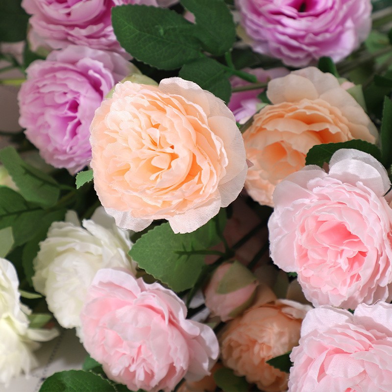 Simulation Peony Flower Rose Chrysanthemum Simulation Flower Home Decoration Wedding Hotel Decoration Fake Flower Wholesale Application Scenario