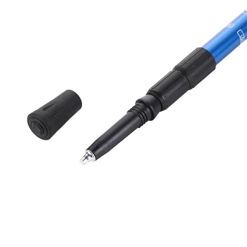 Small Cork Handle Aluminum Alloy Portable Collapsible Outdoor Hand Climbing Poles Application Scenario