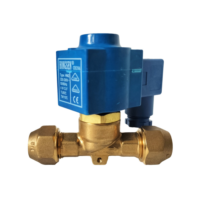 Screw-screw refrigeration solenoid valve, central air conditioning cold storage equipment refrigerant solenoid valve, copper solenoid valve
