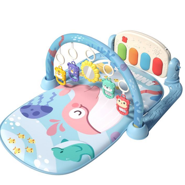 Baby pedal piano fitness frame, early education toys and game MATS for babies aged 0-36 months, cross-border music and light crawling MATS Specification image