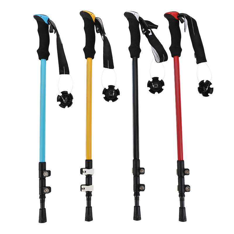 Cane Aluminum Alloy Portable External Lock Folding Trekking Cane And Crutch Outdoor Equipment