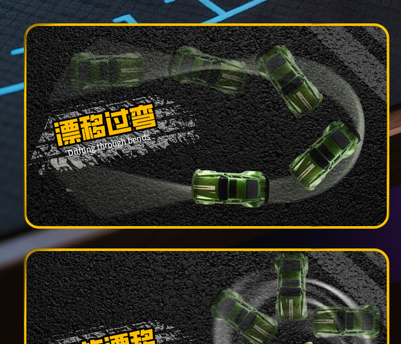 【厂家直销】跨境热卖1：64迷你桌面漂移遥控车RC遥控小汽车玩具详情5